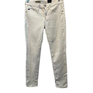 AG Adriano Goldschmied  Womens Straight Ankle white Pants 26R Stretch y2K 90's